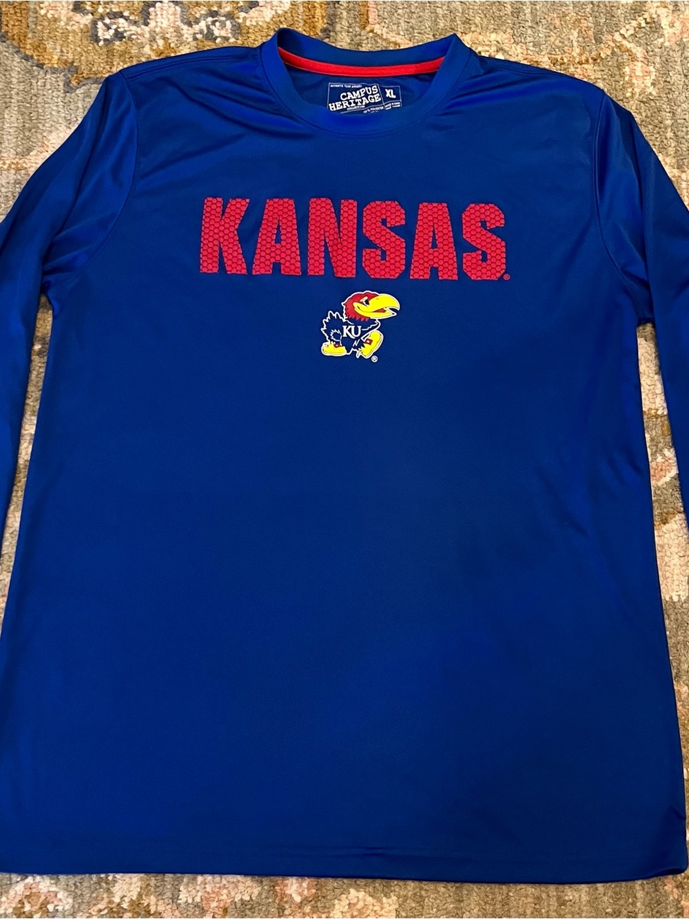 Kansas Jayhawks Campus Heritage‎  Long Sleeve Men’s Size XL Color Blue